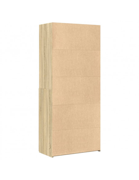 Credenza Rovere Sonoma 80x42,5x185 cm in Legno Multistrato