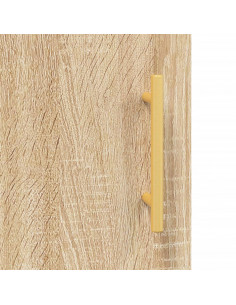 Credenza Rovere Sonoma 90x34x80 cm in Legno Multistrato