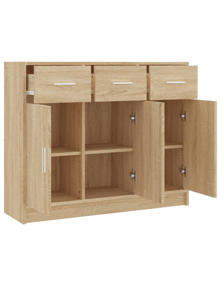 Credenza Rovere Sonoma 91x28x75 cm in Legno Multistrato