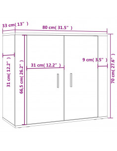 Credenza Rovere Sonoma in Legno Multistrato