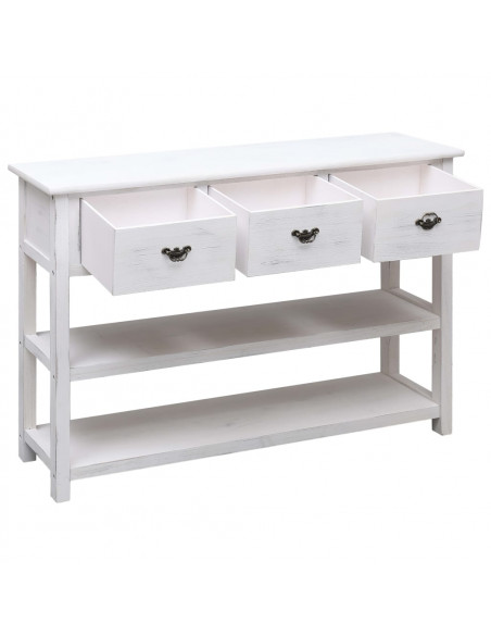 Credenza Stile Antico Bianca 115x30x76 cm in Legno
