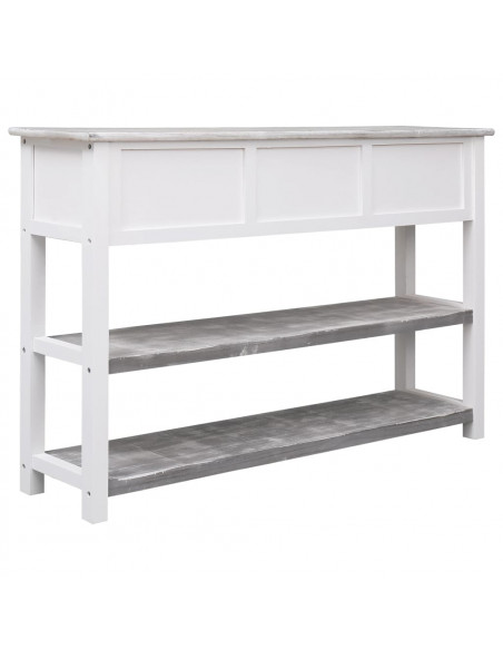 Credenza Stile Antico Grigia 115x30x76 cm in Legno