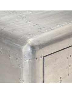 Credenza Stile Aviatore 110x35x75 cm in Metallo