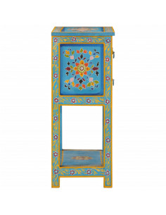 Credenza Turchese 55x30x76 cm in Legno Massello di Mango