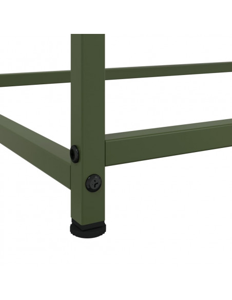 Credenza Verde Oliva 100,5x39x107 cm Acciaio Laminato a Freddo