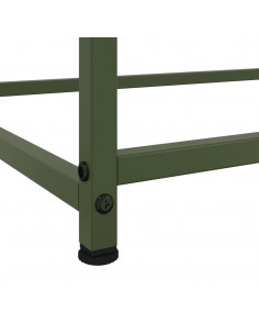 Credenza Verde Oliva 100,5x39x107 cm Acciaio Laminato a Freddo
