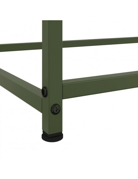 Credenza Verde Oliva 100,5x39x107 cm Acciaio Laminato a Freddo