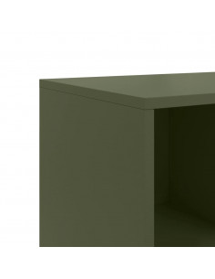 Credenza Verde Oliva 100,5x39x72 cm Acciaio Laminato a Freddo