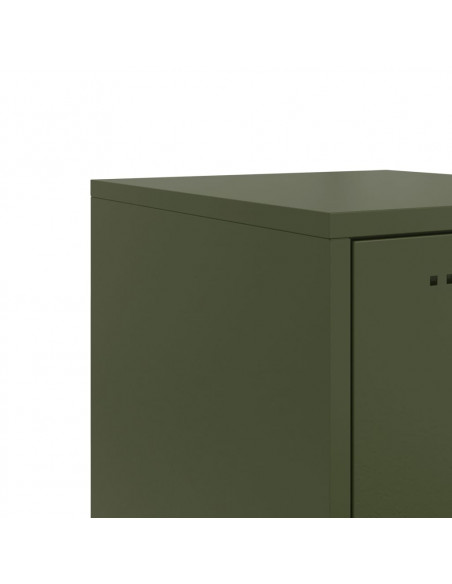 Credenza Verde Oliva 36x39x107 cm in Acciaio