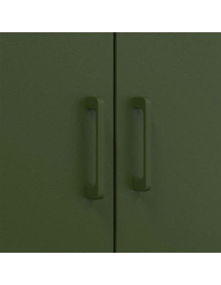 Credenza Verde Oliva 68x39x113 cm in Acciaio
