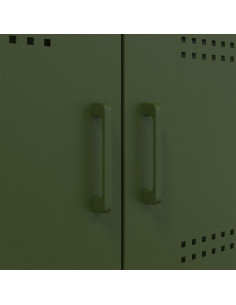 Credenza Verde Oliva 68x39x113 cm in Acciaio