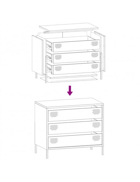 Credenza Verde Oliva 68x39x58,5 cm in Acciaio Laminato a Freddo