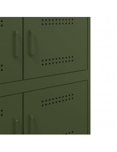 Credenza Verde Oliva 68x39x79 cm in Acciaio