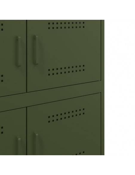 Credenza Verde Oliva 68x39x79 cm in Acciaio