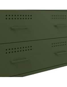 Credenza Verde Oliva 68x39x89 cm in Acciaio