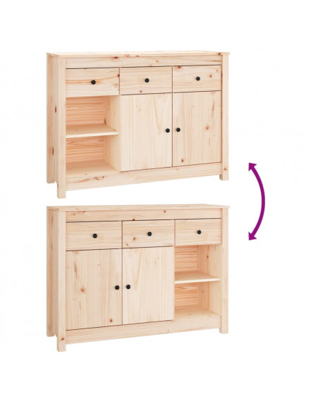 Credenza 100x35x74 cm in Legno Massello di Pino