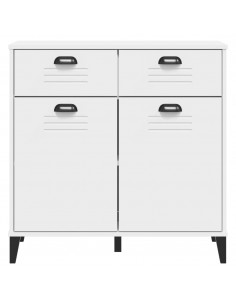 Credenza VIKEN Bianca 80x40x80 cm in Legno Massello di Pino