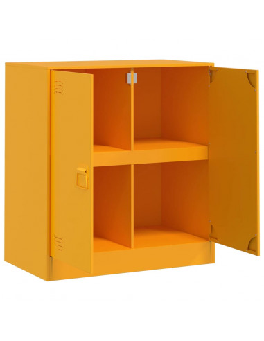 Credenza Giallo Senape 67x39x73 cm in Acciaio