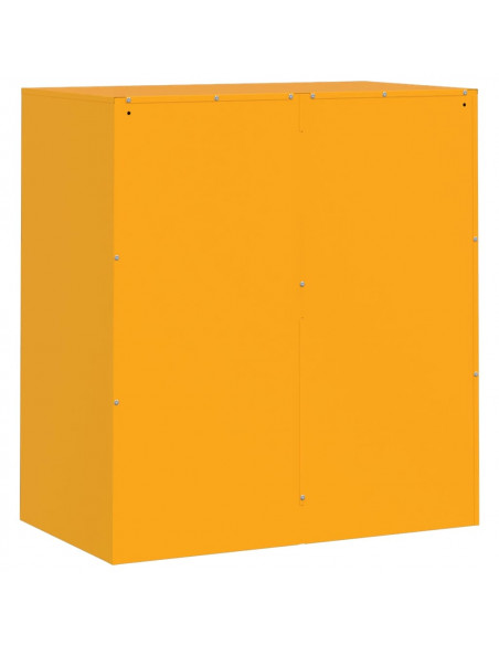 Credenza Giallo Senape 67x39x73 cm in Acciaio