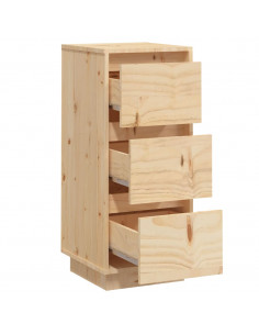 Credenze 2 pz 32x34x75 cm in Legno Massello di Pino