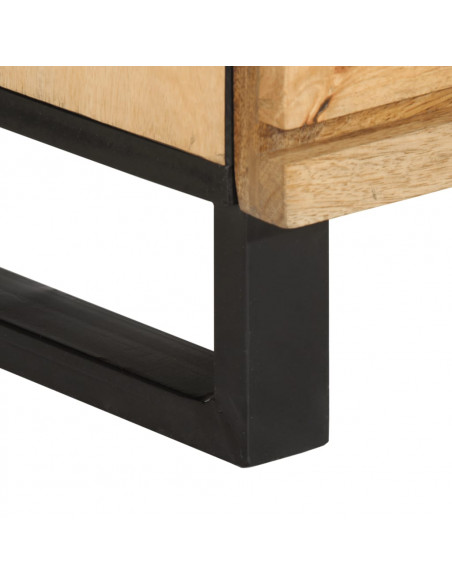 Credenze 2 pz 60x34x75 cm in Legno Massello di Mango Grezzo