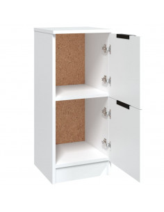 Credenze 2 pz Bianche 30x30x70 cm in Legno Multistrato