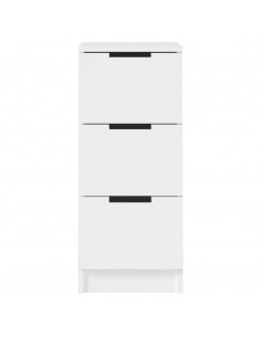 Credenze 2 pz Bianche 30x30x70 cm in Legno Multistrato