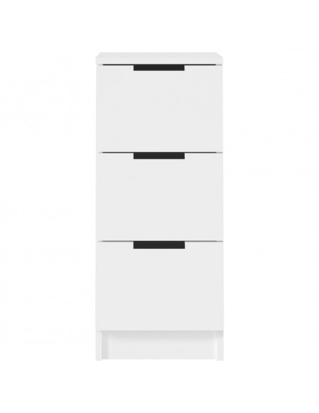 Credenze 2 pz Bianche 30x30x70 cm in Legno Multistrato