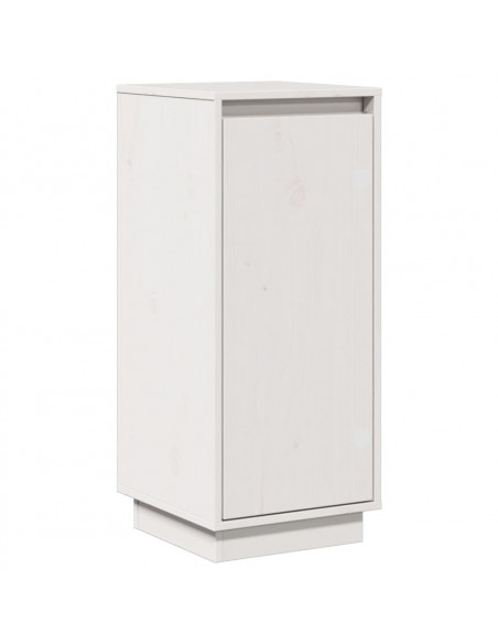Credenze 2 pz Bianche 31,5x34x75 cm in Legno Massello di Pino
