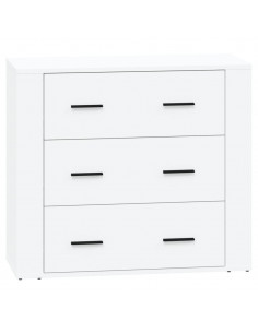 Credenze 2 pz Bianche in Legno Multistrato