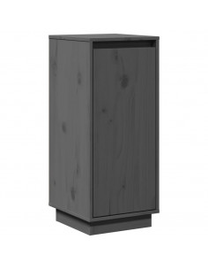 Credenze 2 pz Grigie 31,5x34x75 cm in Legno Massello di Pino