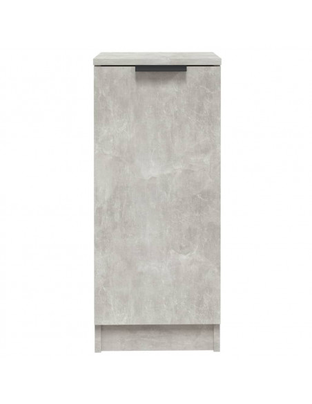 Credenze 2 pz Grigio Cemento 30x30x70 cm in Legno Multistrato