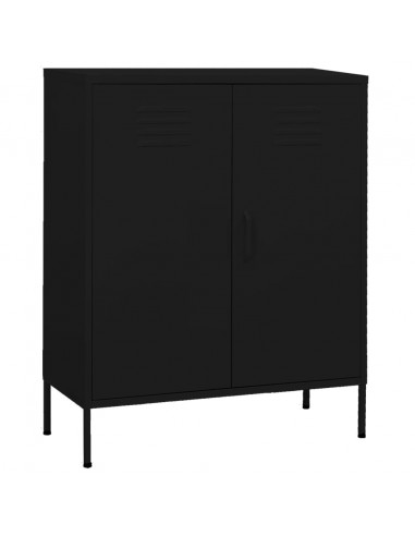 Armadietto Nero 80x35x101,5 cm in Acciaio