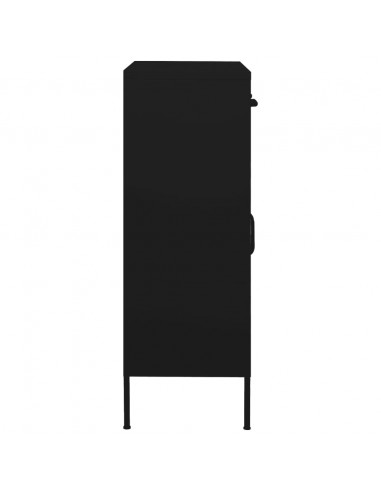 Armadietto Nero 80x35x101,5 cm in Acciaio