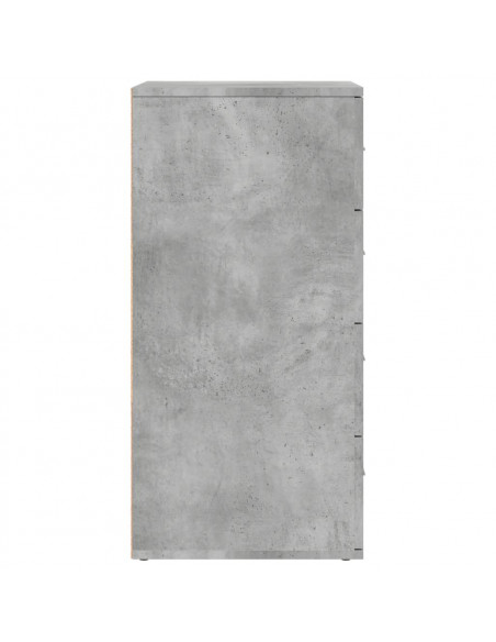 Credenze 2 pz Grigio Cemento 60x39x80 cm in Legno Multistrato