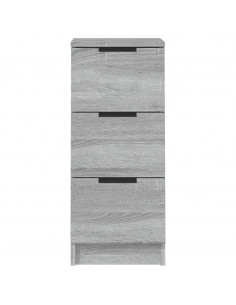Credenze 2 pz Grigio Sonoma 30x30x70 cm in Legno Multistrato