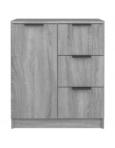 Credenze 2 pz Grigio Sonoma 60x30x70 cm in Legno Multistrato