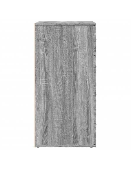 Credenze 2 pz Grigio Sonoma 60x39x80 cm in Legno Multistrato