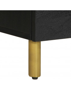 Credenze 2 pz Nere 60x33x75 cm in Legno Multistrato