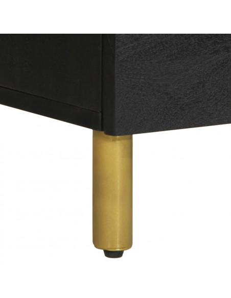 Credenze 2 pz Nere 60x33x75 cm in Legno Multistrato