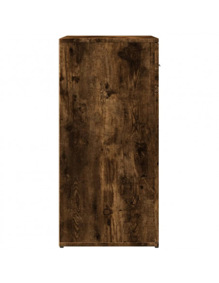 Credenze 2 pz Rovere Fumo 79x38x80 cm in Legno Multistrato