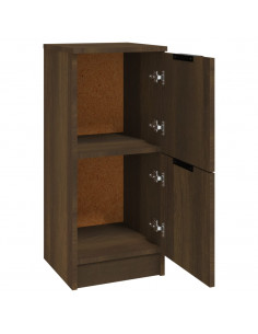 Credenze 2 pz Rovere Marrone 30x30x70 cm in Legno Multistrato
