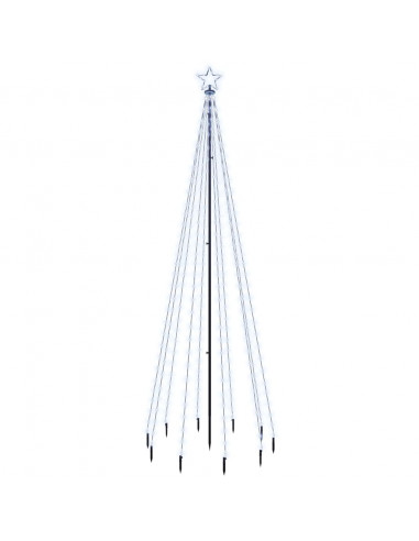 Albero di Natale con Puntale Bianco Freddo 310 LED 300 cm