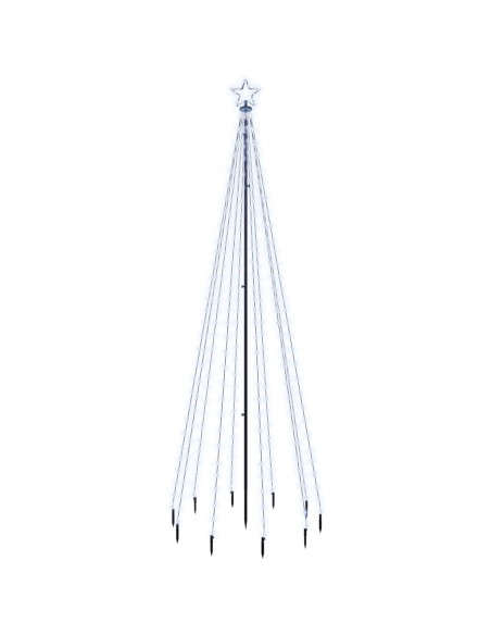 Albero di Natale con Puntale Bianco Freddo 310 LED 300 cm