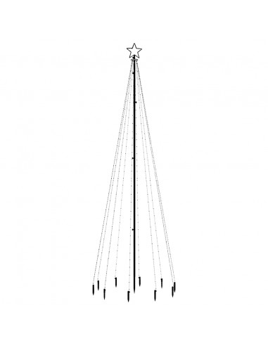 Albero di Natale con Puntale Bianco Freddo 310 LED 300 cm