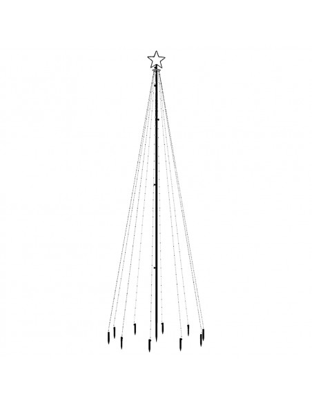 Albero di Natale con Puntale Bianco Freddo 310 LED 300 cm
