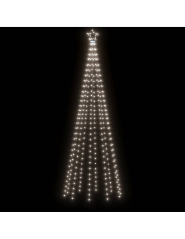 Albero di Natale con Puntale Bianco Freddo 310 LED 300 cm