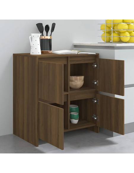 Credenze 2 pz Rovere Marrone 70x41x75 cm in Truciolato