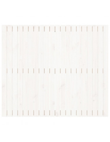 Testiera da Parete Bianca 127,5x3x110 cm Legno Massello di Pino