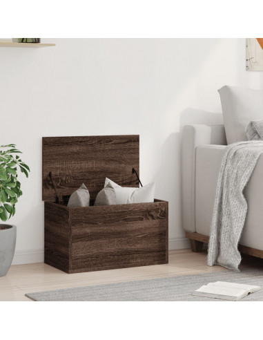 Contenitore Portaoggetti Rovere Marrone 60x35x35 cm Truciolato